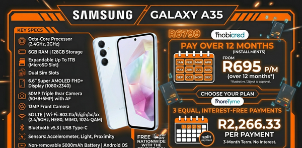 Samsung Galaxy A35 Ice Blue Smart Phone
