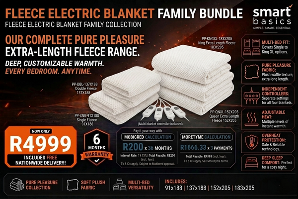 Fleece Electric Blanket Family Bundle: The Ultimate Winter Warmth Pack