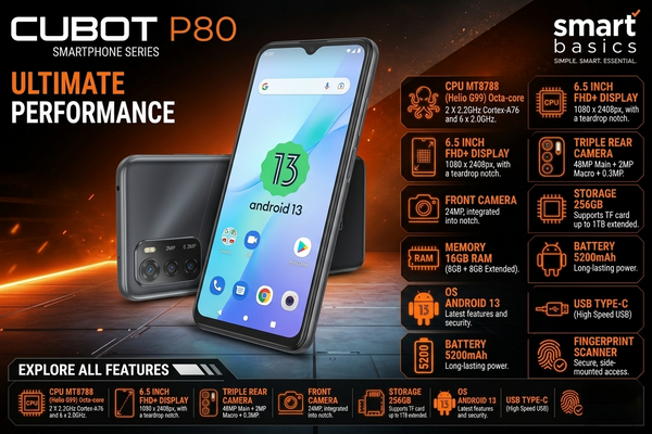 Cubot P80 & Geeko Viaking Power Combo