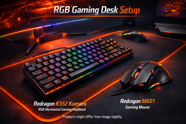 RGB Gaming Desk Setup