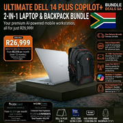 The Ultimate Next-Gen Smart Solution Bundle: Dell 14 Plus Copilot+ 2-in-1 Laptop & Port Courchevel Backpack