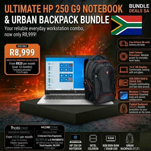 ULTIMATE HP 250 G9 NOTEBOOK & PORT COURCHEVEL URBAN BACKPACK BUNDLE