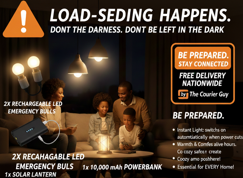 Loadshedding Light Up🌟 LED Lights and Powerbank Combo