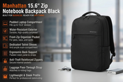 HP 250 G8 Series Ash Silver Notebook & Manhattan Zip Backpack Bundle