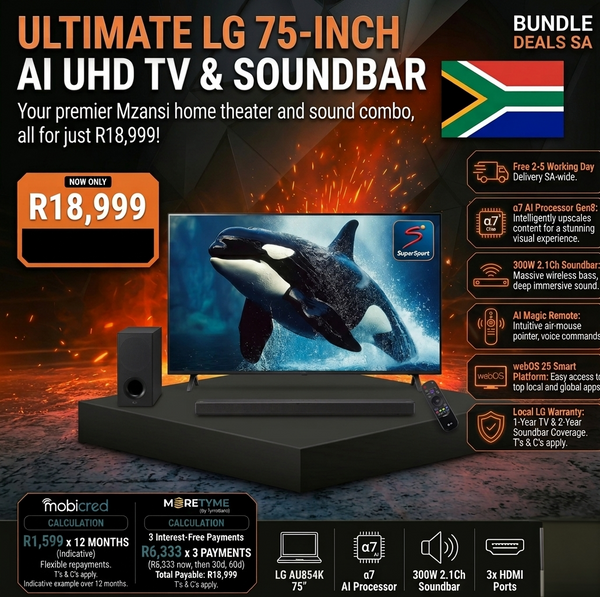 LG 75" UHD 4K Smart TV & 300W Soundbar Ultimate Bundle
